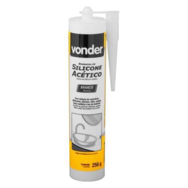 Imagem de Borracha de Silicone Acético Vonder 256g Branco