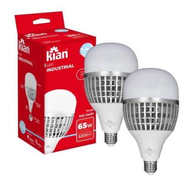 Imagem de Kit 2 Lâmpadas Super Bulbo Alta Potência Led 65w 6500k Kian, Multivolt