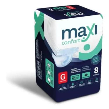 Imagem de Fralda geriatrica pacote com 08 tiras maxi confort - g
