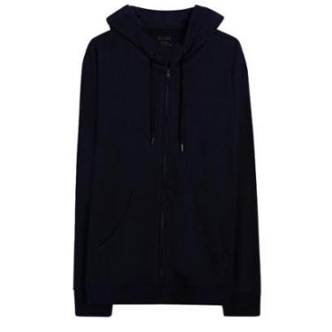 Imagem de Moletom Ellus Masculino Hoodie Full Zip Logo Azul Marinho-Masculino