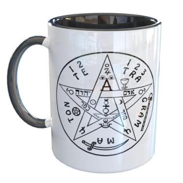 Imagem de Caneca Porcelana Tetragrammaton - Pense Canecas, Preto