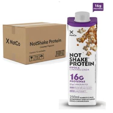 Imagem de Kit 12 Suplemento NOT SHAKE Protein Pipoca Caramelizada 250ml - NotCo