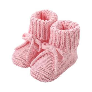 Imagem de Meias De Tricô Para Bebês Com Laços De Princesa, Comprimento Até O Joe