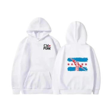 Imagem de Moletom Masculino CM Punk Com Capuz, Estampa De Moda Outono Inverno, C