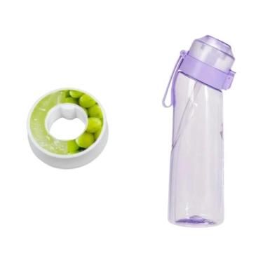 Imagem de Garrafa De Água Esportiva Portátil Com 7 Cápsulas De Sabor, 650ml (22o