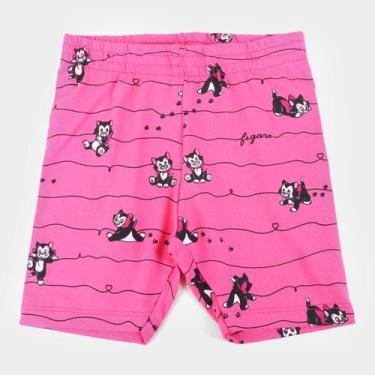 Imagem de Shorts Infantil Disney Fígaro, Pink, 2A