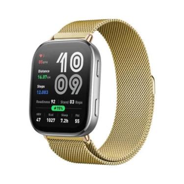 Imagem de Pulseira De Malha Metálica Magnética De 22mm Para Smartwatch Amazfit B