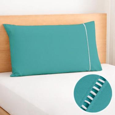 Imagem de 1 Fronha com Ponto Palito 70cmx50cm Percal Flex 400 Fios Toque Macio -