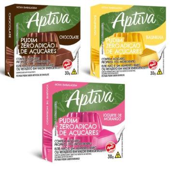 Imagem de Pudim Zero Açúcar Sobremesa Cremosa Kit 3 caixas - Apti