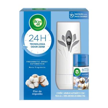 Imagem de Kit Aparelho Purificador + Refil Bom Ar Freshmatic Algodão 250ml