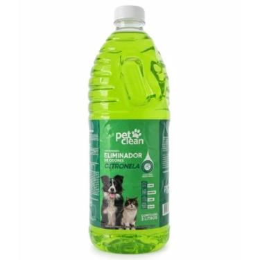 Imagem de Desinfetante Elimina Odor Xixi Fezes 2l Pet Clean Citronela