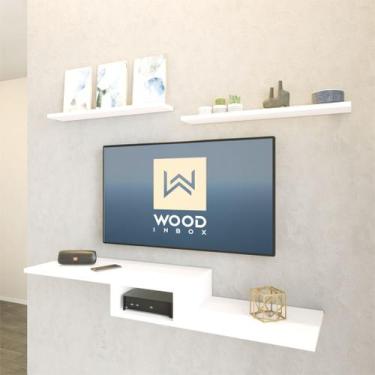 Imagem de Nicho para sala rack suspenso 4 prateleiras sala quarto - Wood in box,
