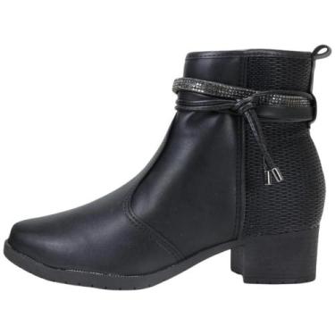 Imagem de Bota moleca feminina cano curto  5346.103, Preto, Grafite, 35