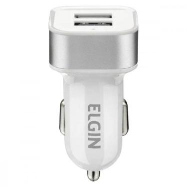 Imagem de Carregador Usb Veicular Elgin Entrada (11 A 14V.) 2 Saidas 5V.