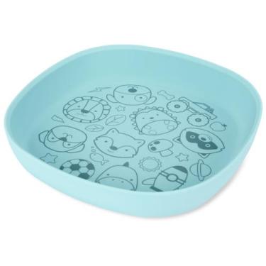 Imagem de Prato Silicone Bup Zoo e Spark Style Azul - Bup Baby