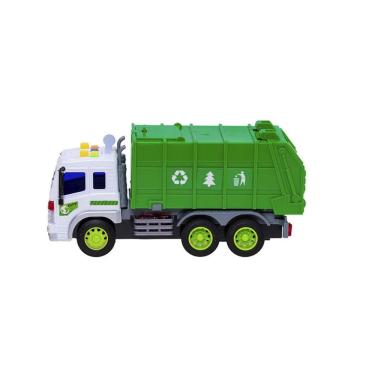 Imagem de Caminhão De Brinquedo Infantil A Fricção Coleta De Lixo Luzes