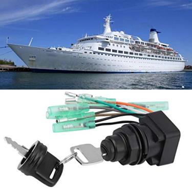 Imagem de Chave de ignição do motor Qiilu para caixa de controle externo Suzuki,Interruptor de ignição rotativo manual,Preta