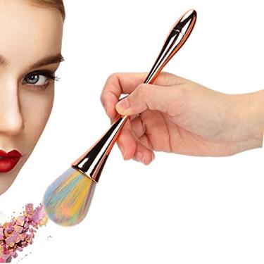 Imagem de Pincel de maquiagem, pó cosmético macio escova profissional de cabelo macio para pó solto para acabamento em pó para blush