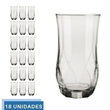 Imagem de Kit 18 Copos Ópera Transparente Redondo 360ml Durável Nadir