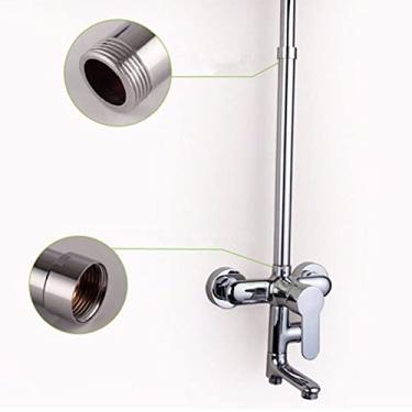 Imagem de 1pcs 20/30/40/50/60/70cm comprimento 1/2" 3/4" tubo de barra de extensão do chuveiro, J