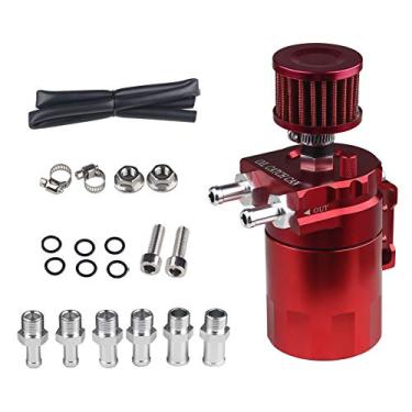 Imagem de JDMON Kit de recipiente de óleo com reservatório de óleo de ar de motor de polimento de alumínio de 300 ml com separador de óleo de ar para motorJDMON vermelho CZ335-2