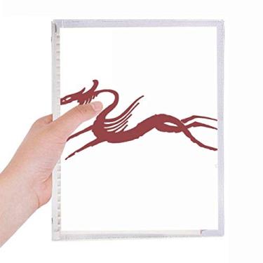 Imagem de Caderno de Retrato de Animal de Dragão Chinês Diário de Folhas Soltas Recarregáveis Papelaria