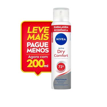 Imagem de Desodorante Nivea Active Dry Comfort 72h Antitranspirante Aerosol 200ml 200ml