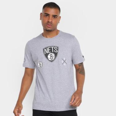Imagem de Camiseta New Era Nba Brooklyn Nets Core Logos Masculina