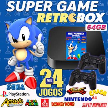Imagem de Vídeo Game Retro Gamer Box 24000 Jogos + 2 Controle Usb