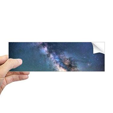 Imagem de DIYthinker Adesivo retangular azul escuro estrelas nuvens para para-choque notebook janela decalque