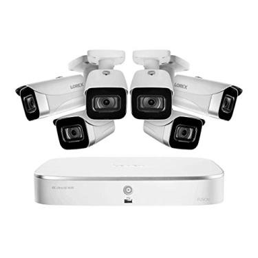 Imagem de Sistema de Vigilância Lorex N4K2-86WB 8 Canal 4K com N842A82 2TB 4K Fusão NVR e 6 E841CA-E 8MP Branco Bala Câmeras