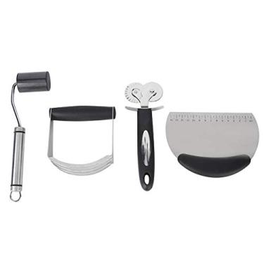 Imagem de Rolo de pino, misturador de massa, 4 peças/conjunto de utensílios de assar, ferramenta de assar DIY para pendurar na cozinha doméstica