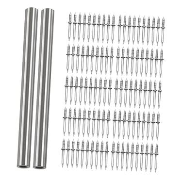 Imagem de Bothyi Fio de contorno de cabeça dupla prego parafusos de segurança invisíveis móveis rodapés cadeiras sofás DIY artesanato unhas de cimento prego sem costura, 100 peças