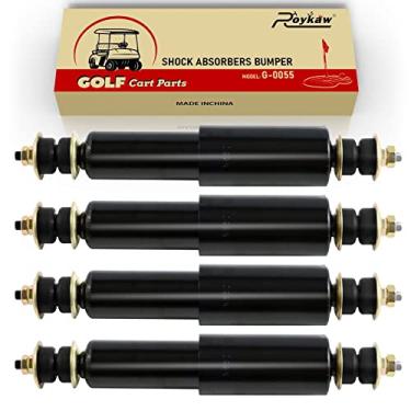 Imagem de Roykaw EZGO TXT Kit de amortecedores dianteiro e traseiro para modelos de carrinhos de golfe elétricos e a gás de 1994, substitui OEM # 76418-G01, 70248-G01, 70324-G01, 76419-G01, 70928-G01, peça
