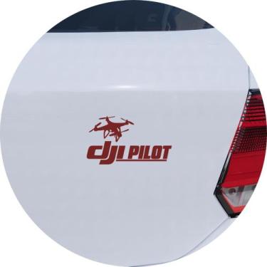 Imagem de Adesivo de Carro Drone Dji Pilot - Cor Vinho - Melhor Adesivo, Vinho