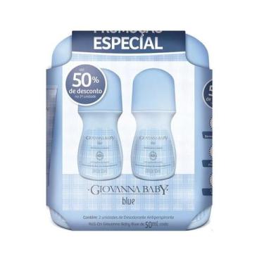 Imagem de kit Desodorante Roll-On Giovanna Baby Blue 2 Un. 50ml Cada