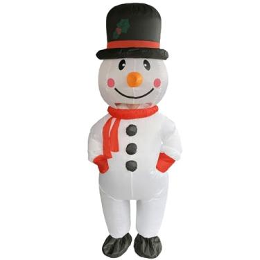 Imagem de Tangcii Fantasia inflável de boneco de neve de Natal, divertida, para adultos, homens, Halloween, férias, cosplay