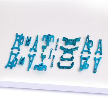 Imagem de Oisunt 21/PCS Metal Repalcement Part Kit for Hyper Go H14BM, 14209, 14210 1/14th RC Car Upgrades, Spare Aluminium Accessory Full Set with Screws (Blue)
