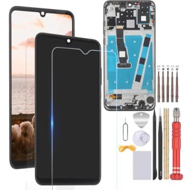Imagem de FKBAightccy Substituição de tela para Huawei P30 Lite MAR-LX3A 24MP 15.6 cm Display LCD Touch Digitalizador Assembléia com ferramentas (preto com moldura)
