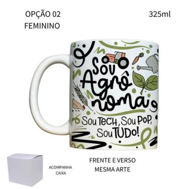 Imagem de Caneca 325ml Flork Profissões Agronomia Agrônomo Agrônoma - LARANJA E 