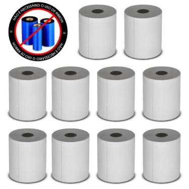 Imagem de Kit 10 Rolos Etiqueta Térmica 100x150mm Serrilha E-Commerce - First Op