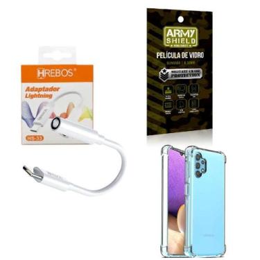 Imagem de Capinha Samsung A325G + Adaptador P2 para Tipo C + Película 3D - Armys