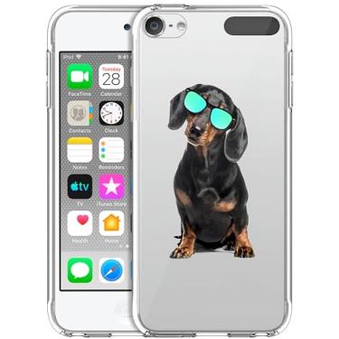 Imagem de GlamCase Capa transparente para iPod Touch 7ª/6ª/5ª geração - Eyestyle Dachshund Dog Impresso Slim Fit Flexível Transparente À Prova de Choque Capa Traseira/Capa para iPod Touch 7/6/5