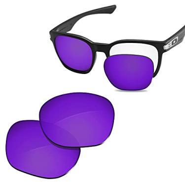 Imagem de Glintbay Lentes de óculos de sol de substituição 100% precisas para Oakley Garage Rock OO9175 - Espelhado roxo profundo polarizado