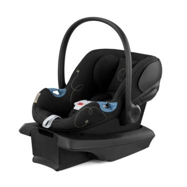 Imagem de Cadeira de Bebe para Carro com Proteção Linear Contra Impactos Laterais, Apoio de Cabeça Ajustável em 11 Posições e Base Safelock, Cybex Aton G, Preta