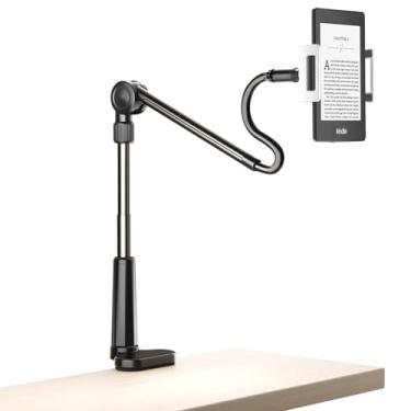 Imagem de Suporte de tablet dobrável para leitura Kindle na cama, não rígido e fácil de ajustar, suporte de mesa flexível, acessórios para leitor digital para Kindle Paperwhite/Scribe/Oasis, iPad, telefone