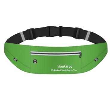 Imagem de Pochete fina para corrida masculina e feminina, pochete com zíper à prova d'água, suporte de telefone refletivo ultraleve, bolsa de cinto de exercícios para corrida, caminhada, ciclismo, acampamento,