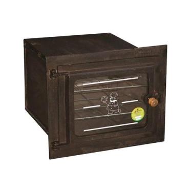 Imagem de Forno em Ferro Fogão a Lenha Médio Porta Vidro 50x42x35cm - UNICLÁUDIO