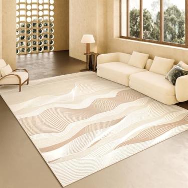 Imagem de HJZSZX Tapete geométrico listrado para decoração de sala de estar, tapetes antiderrapantes para sofá, tapetes para quarto, tapete confortável e fácil de limpar, YY001,2,F,200X200CM