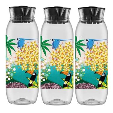 Imagem de 3 Garrafa De Água Geladeira Jarra Suco Tampa Premium 1,4lt (Fauna)